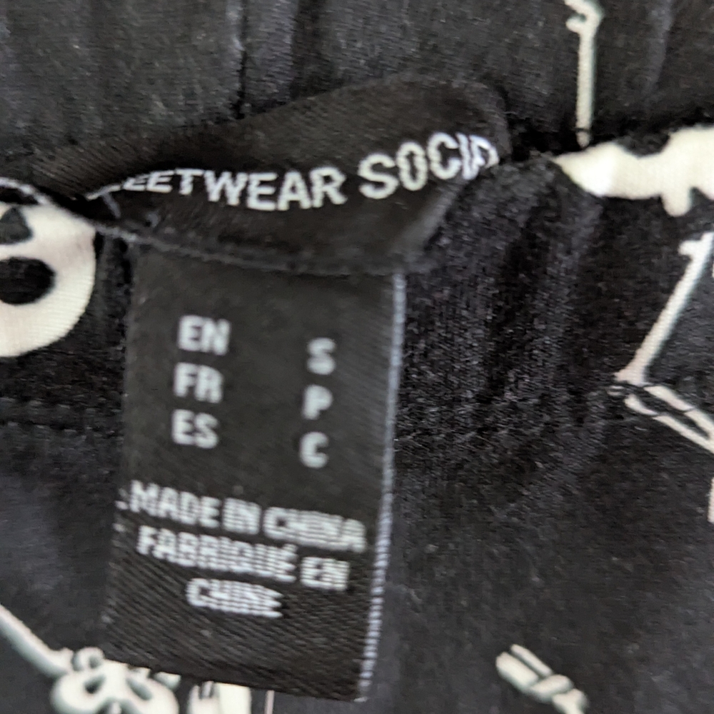 Streetwear Society Halloween  Spider Monochrome Graphic Pants